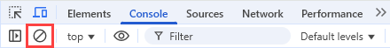 Screenshot of the Console tab of Google Chrome developer tools.