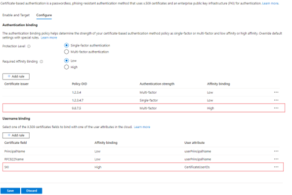 Screenshot of a custom rule.