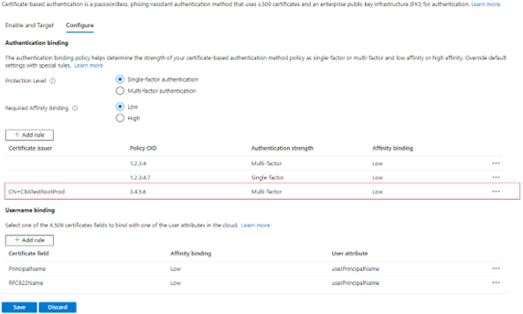 Screenshot of how to add a low affinity binding.