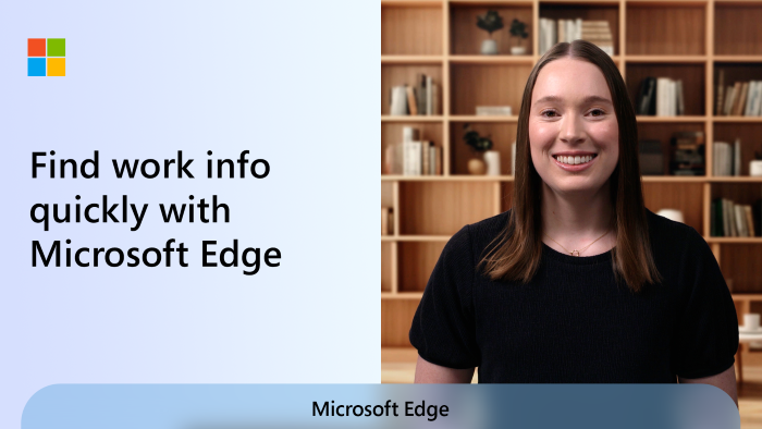 Video showing how to use the Edge address bar to find work results.