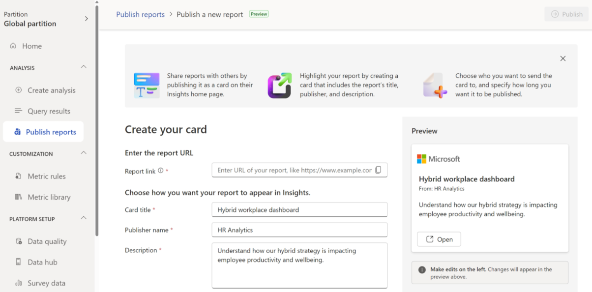 Screenshot that shows the create card page.