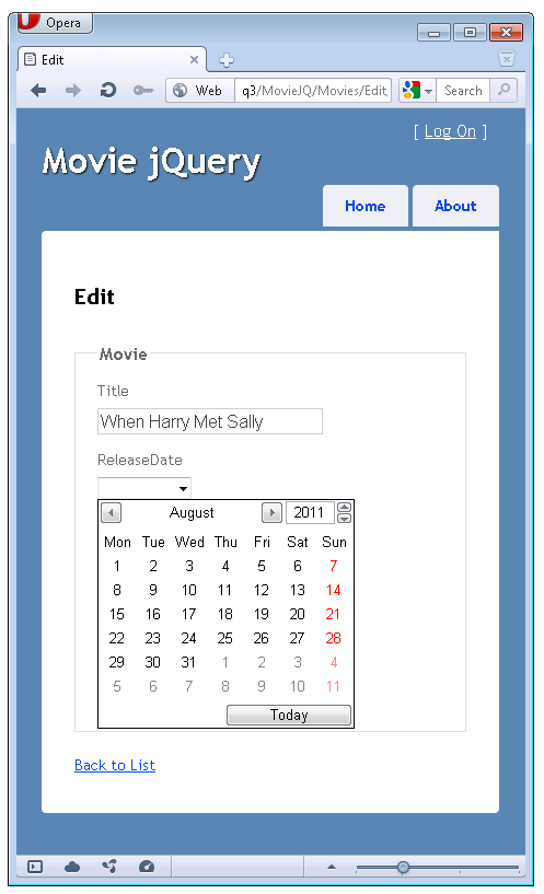 Image of movie release date