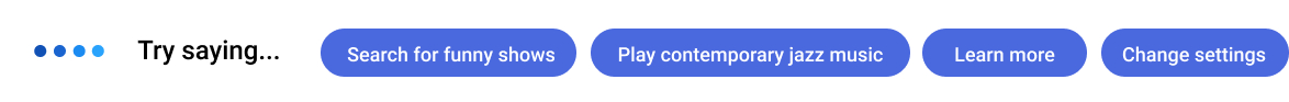 A diagram of Example of default responses to a conversation that you can craft.