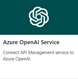 Screenshot of creating an API from Azure OpenAI in the portal.