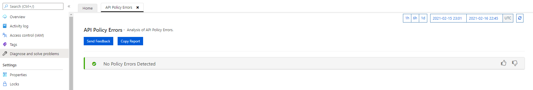 screenshot of API Policies category tile.