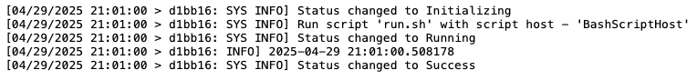 Screenshot that shows WebJobs log output.