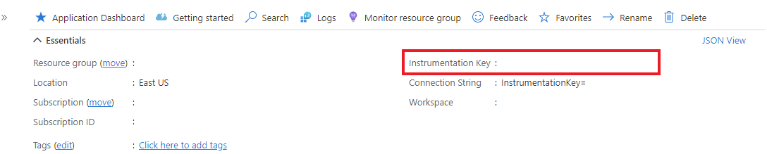 Screenshot that shows finding the connection string in the Azure portal.