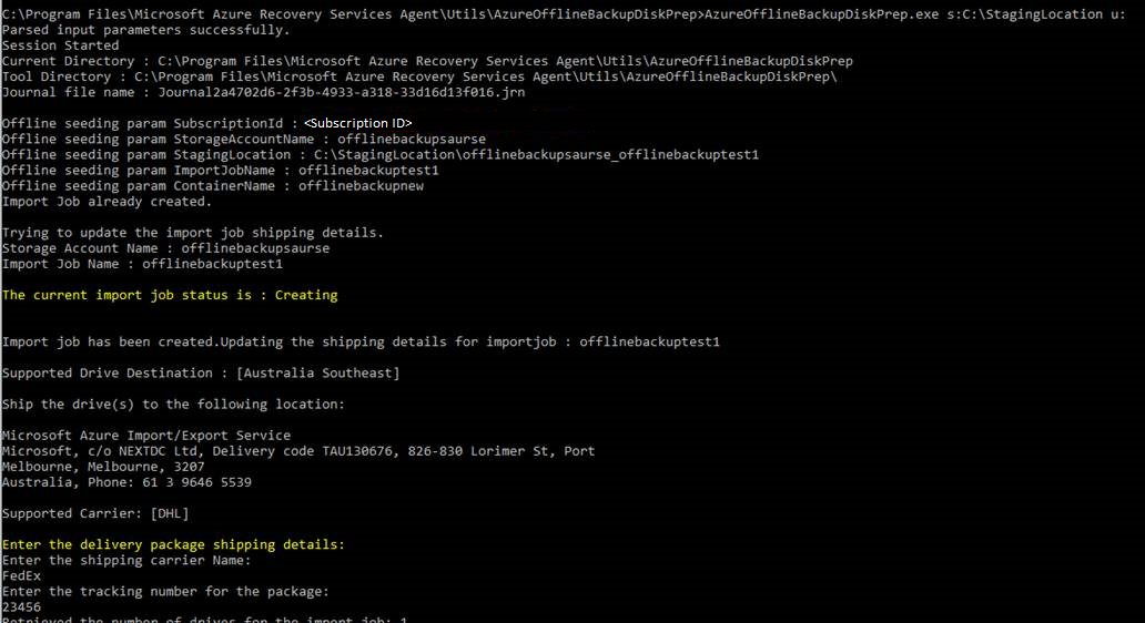 Screenshot shows how to enter shipping information.