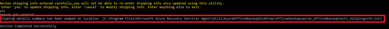 Screenshot shows how to store shipping information.