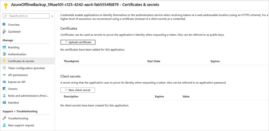 Screenshot shows how to upload the certificate.