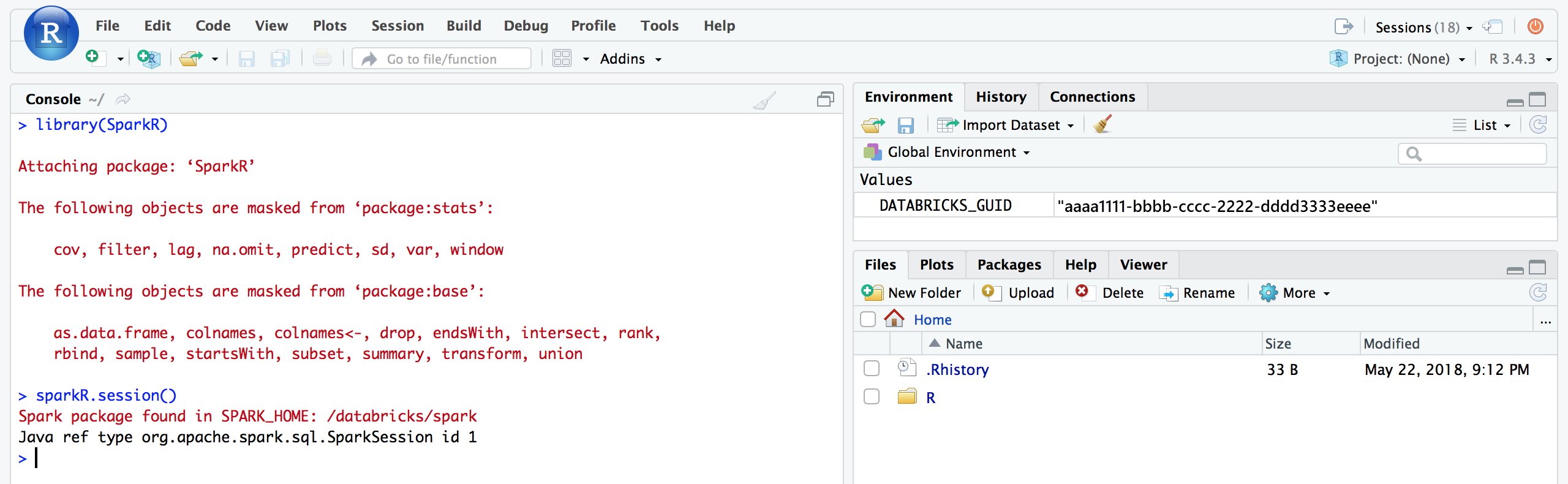 RStudio Pro session