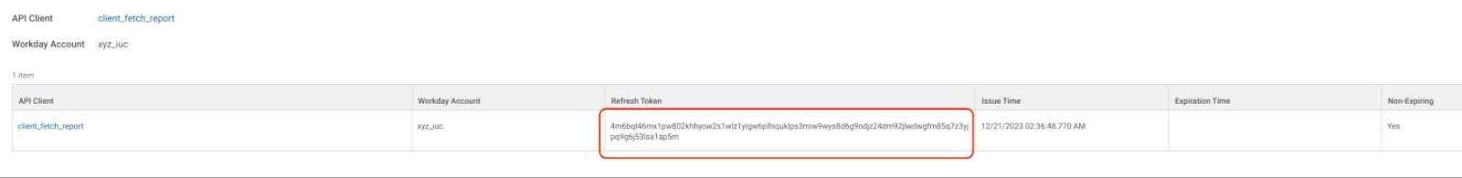 Copy refresh token value