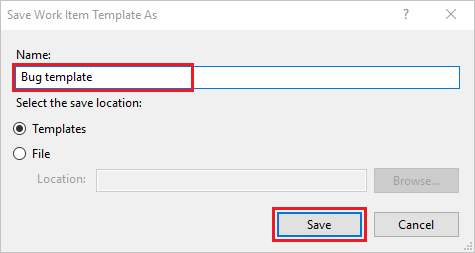Screenshot of Provide a Name in the dialog provided.