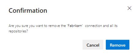 Screenshot shows the confirmation removal of GitHub connection.