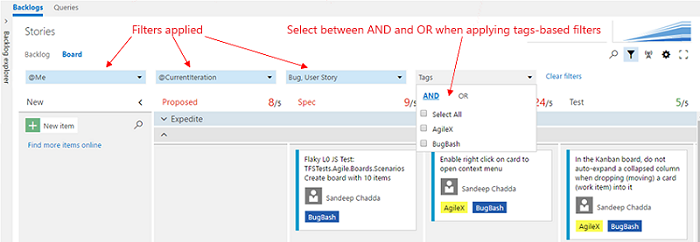 Filtering in Kanban