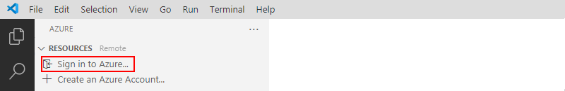 Screenshot shows Azure pane with selected link for Azure sign in.