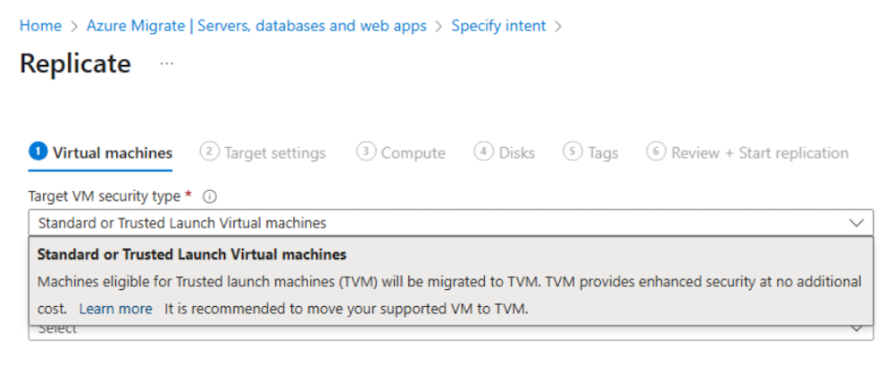 Screenshot shows the trusted virtual machines.