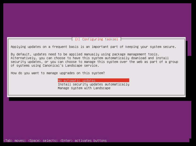 Select how to manage upgrades.