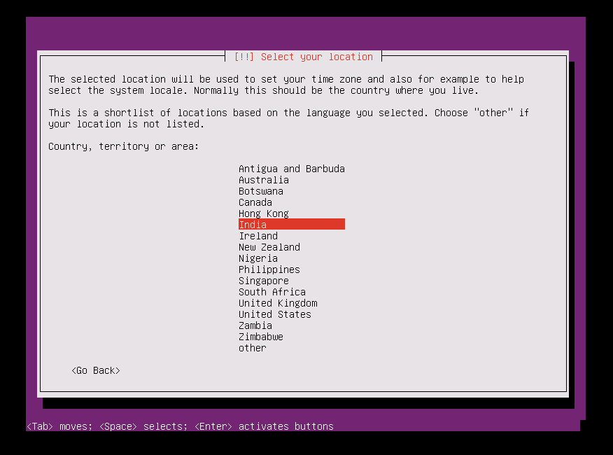 Select the correct time zone.