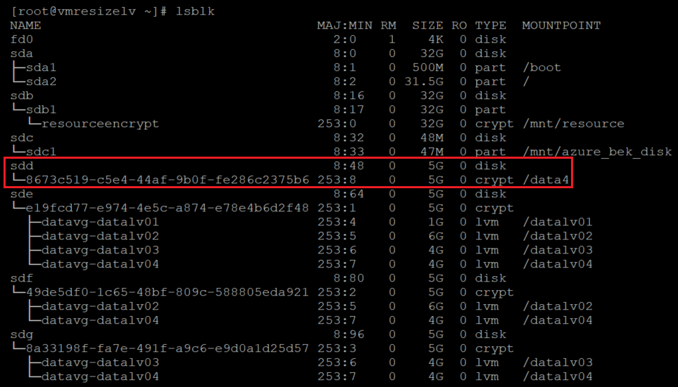 Screenshot showing the code that checks the crypt layer with the result highlighted.