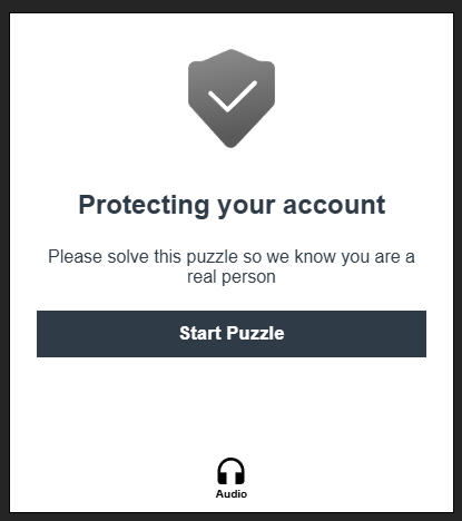 Screenshot of Web Application Firewall CAPTCHA in the browser.