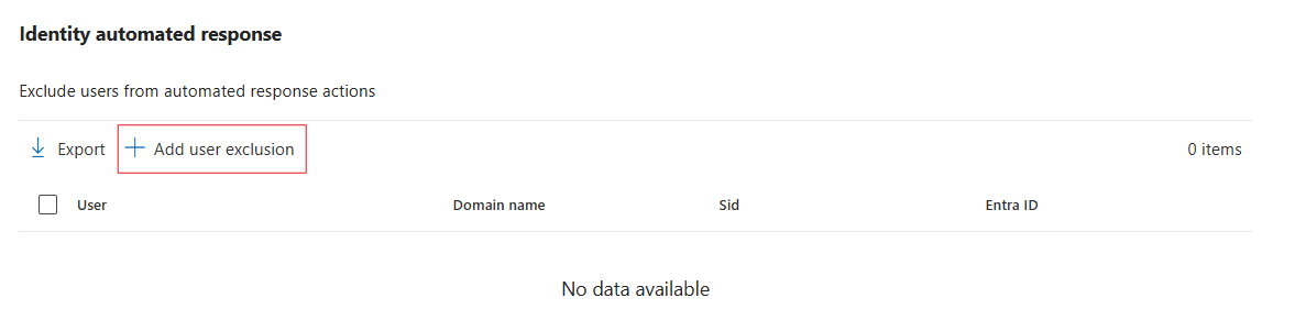 Exclude specific users.
