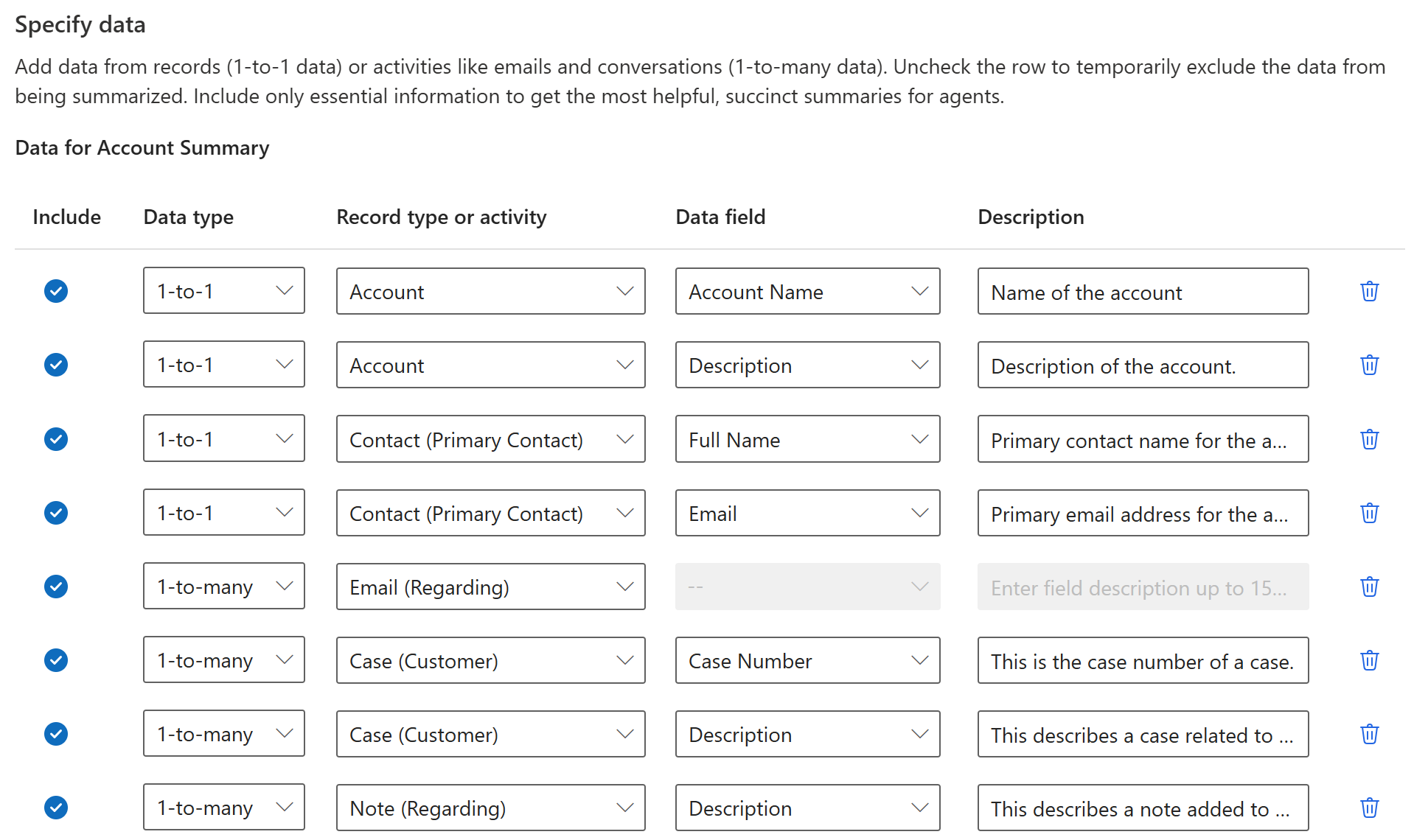 screenshot for admin experience for custom records.