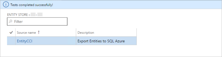 Database for entity .