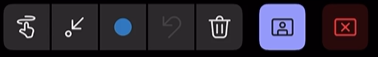 Screenshot of the Teams Spatial Annotations toolbar.