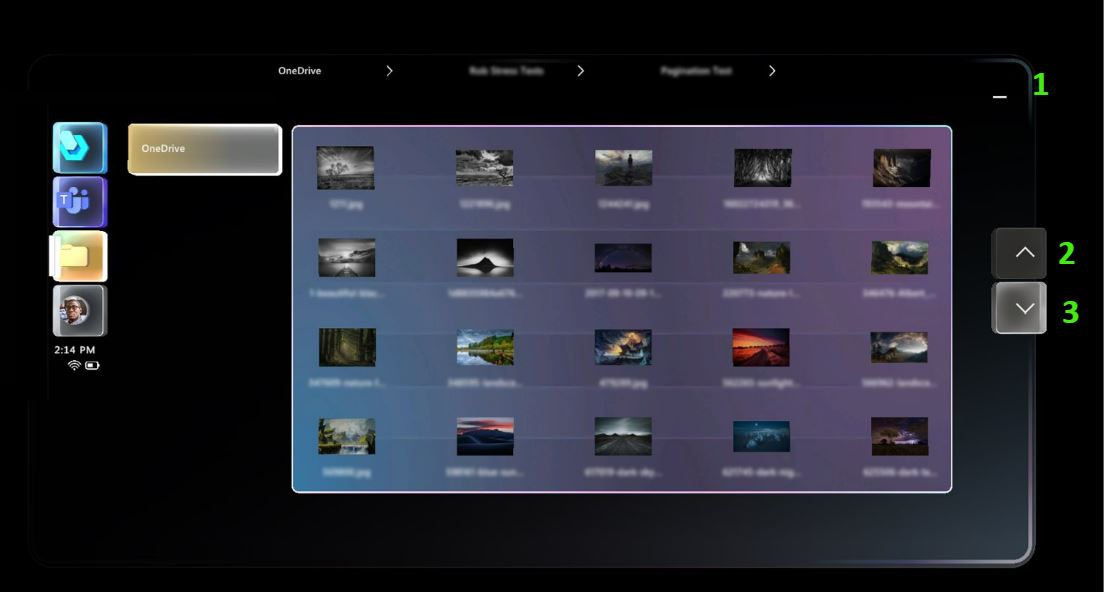 Files (OneDrive) screen Files (OneDrive) screen.