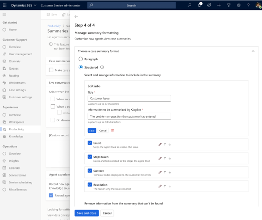 Summaries Formatting Customization