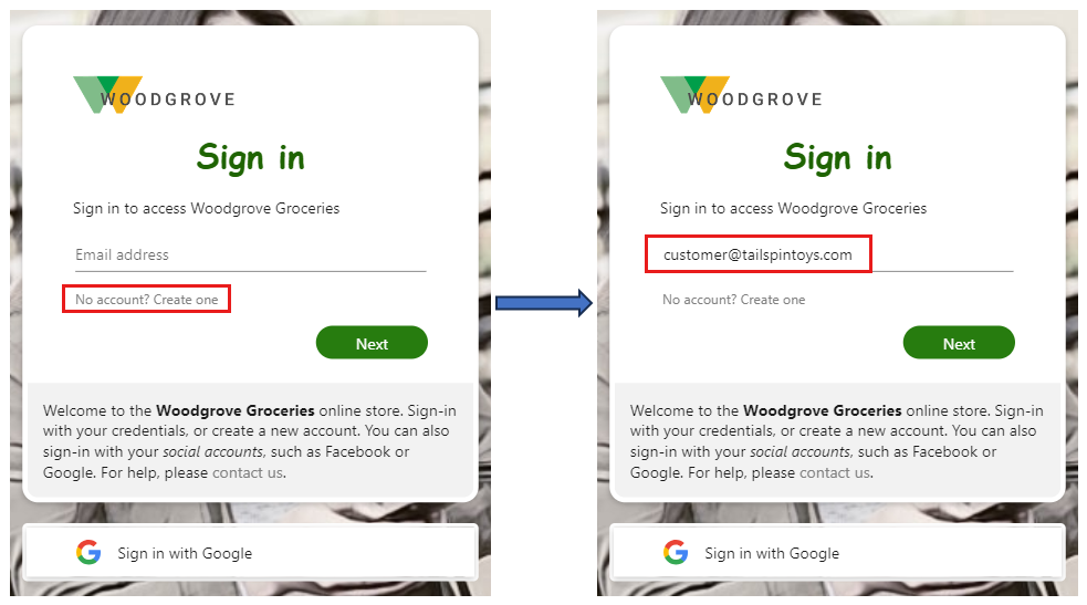 Screenshot of the common use case demo.