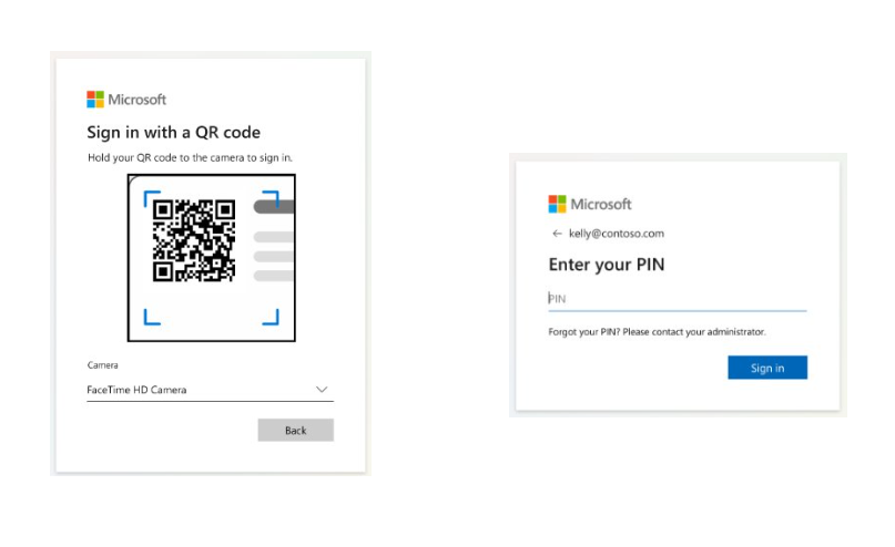 Screenshot of a QR code plus PIN.