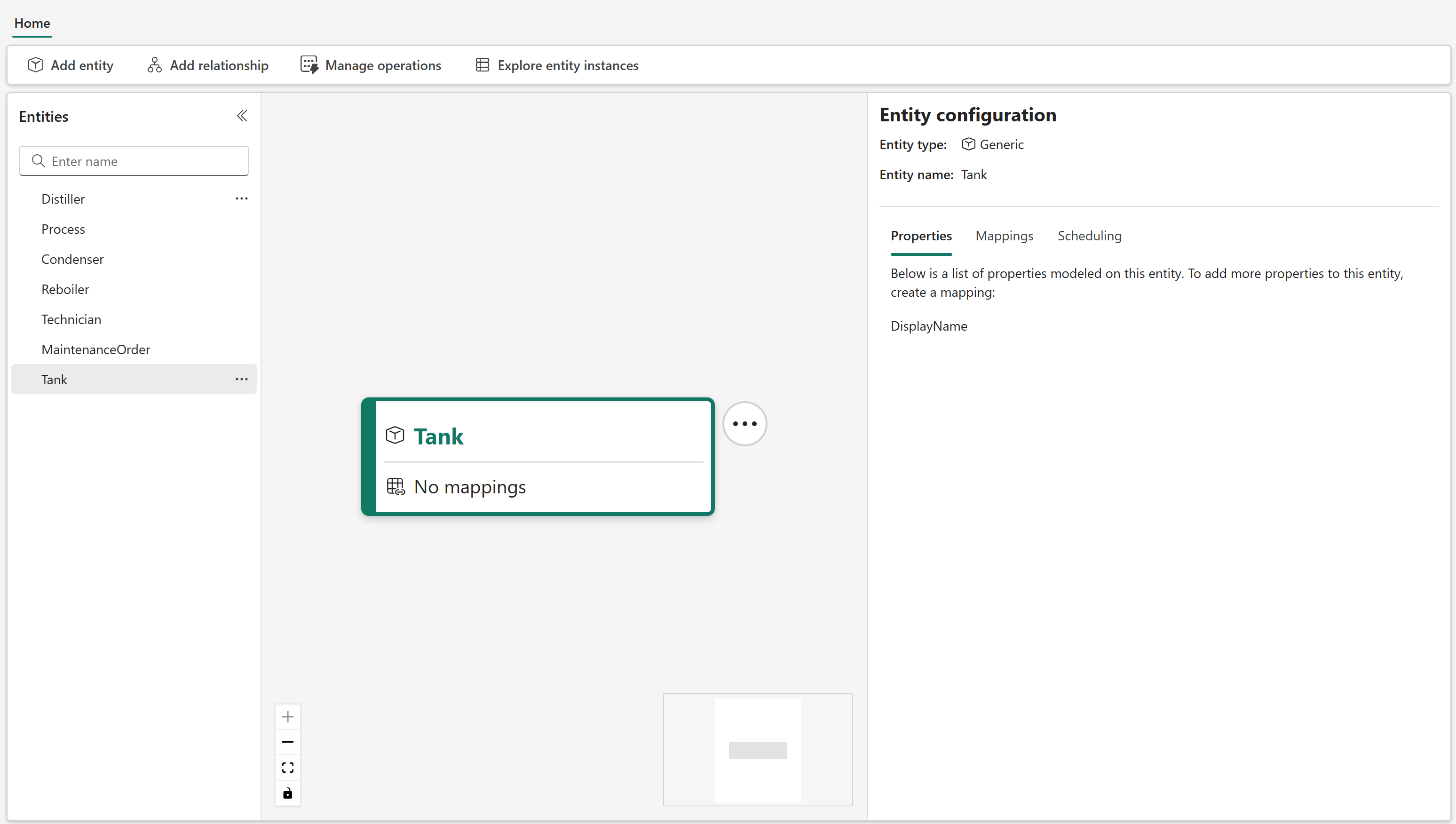 Screenshot of the created entity type.