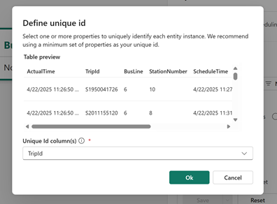 Screenshot of the bus unique ID.
