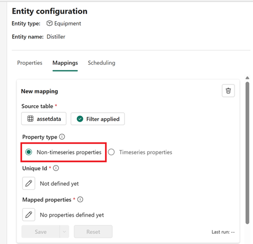Screenshot of selecting the property type.