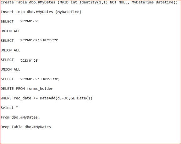 Lines of script showing successful run results.