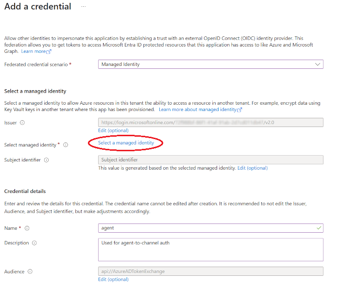 Add Federated Credential