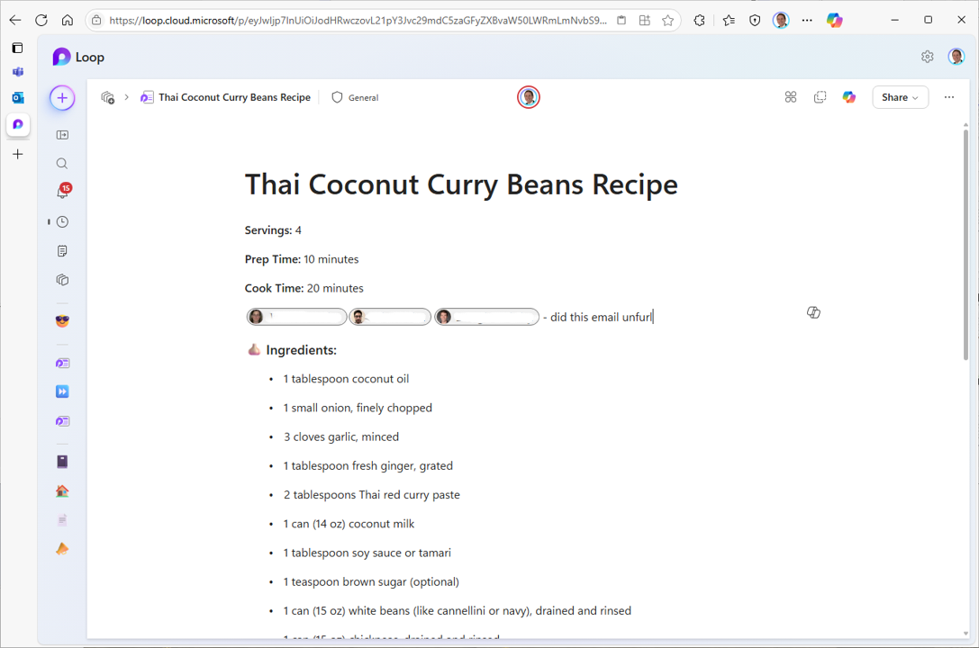 Screenshot showing the Loop component editor and viewer for a Loop component.