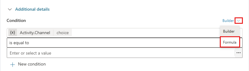Screenshot showing the option to go to the formula editor.