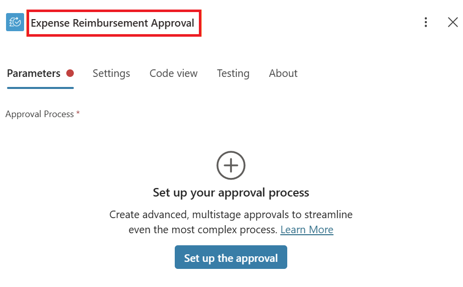 Screenshot of the left pane in the agent flow designer with approval renamed.