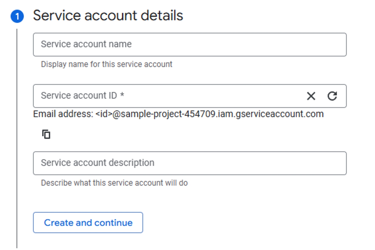 Screenshot that shows how to create service account-step3.