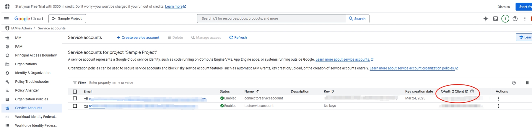 Screenshot that shows how to obtain client id