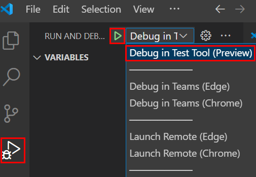 Screenshot shows the debug in Agents Playground.