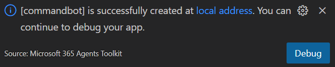 Screenshot shows the new window Notification for scaffolding.