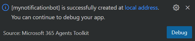 New window notification