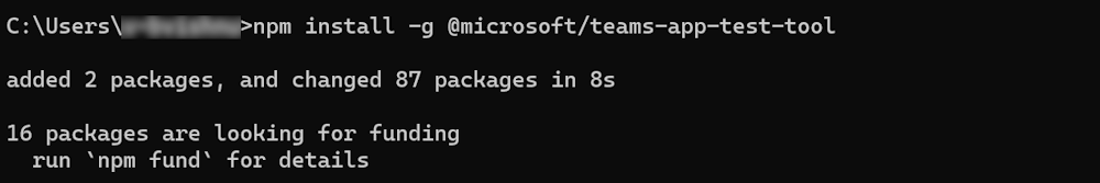 Screenshot shows install agents playground cli.