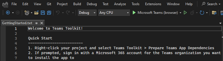 Screenshot shows the Getting Started Agents toolkit page.