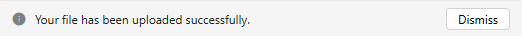 An informational notification.