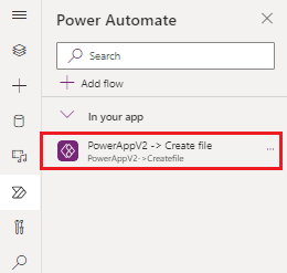 Screenshot of the flow in the Power Automate list.